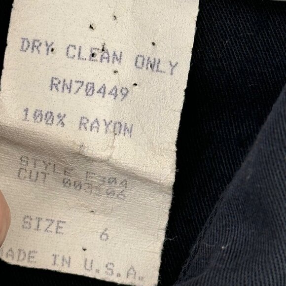 Vintage D.Frank USA Black Embellished Jumpsuit Button Front Size 6 womens - Picture 4 of 12